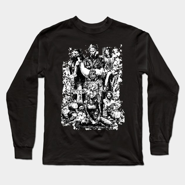 Fasbytes Horror Slasher Long Sleeve T-Shirt by FasBytes